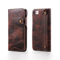 Crazy Horse Leather iPhone 7/8/7+/8+ Wallet Case
