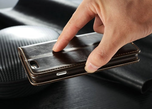 Magnet Flip Wallet iPhone Case